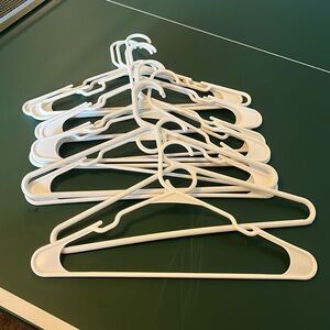 13 regular white hangers
